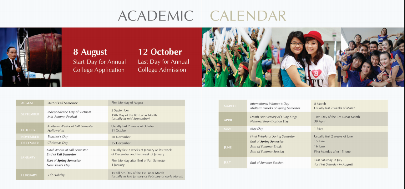 DTU Academic Calendar